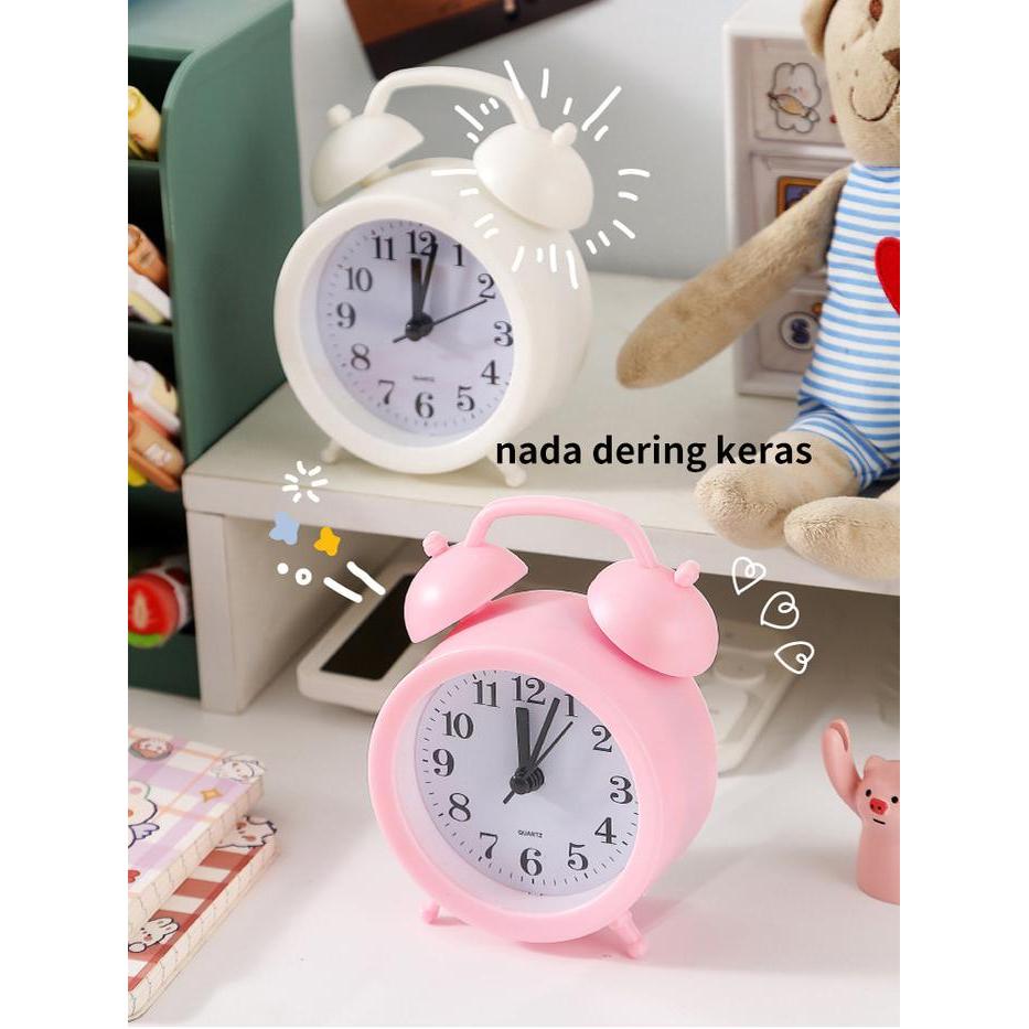 Jam Weker Polos / Jam alarm kecil desktop / Jam Alarm / Jam Meja-coco_market