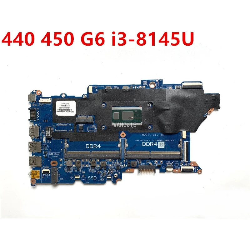 100% Working For Hp Probook 440 450 G6 Motherboard With I3-8145U L44881-601 L44883-601 L44886-601
