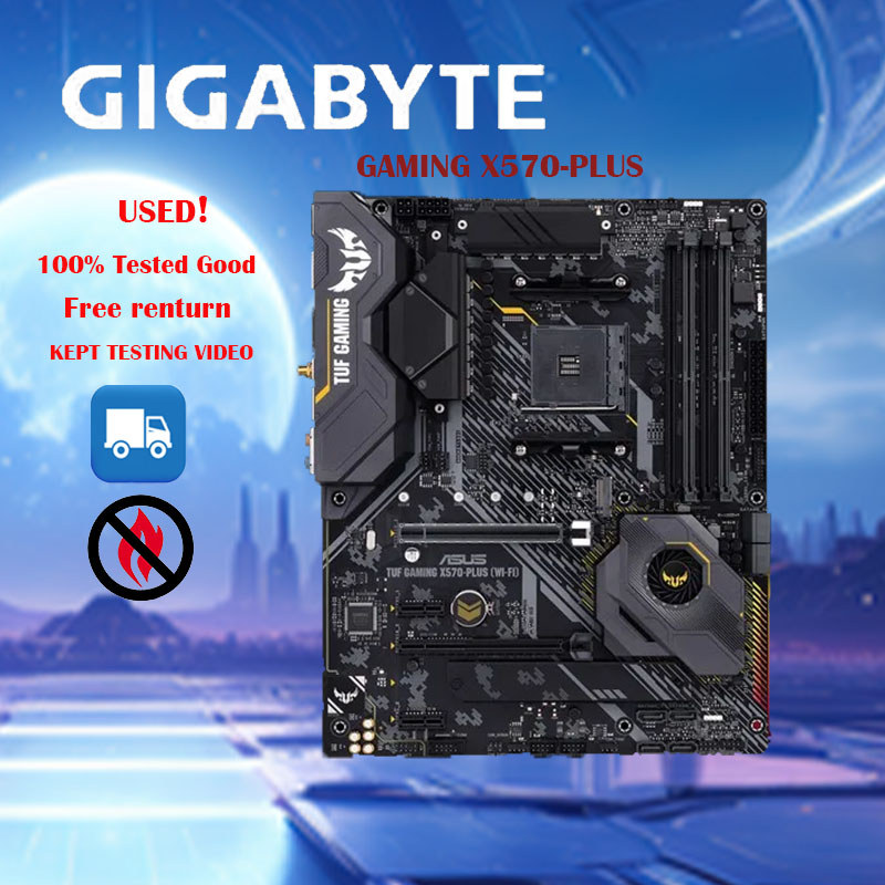Asus Motherboard Tuf Gaming X570-Plus (Wi-Fi) Amd Am4 X570 Atx Gaming Agent Motherboard Supports