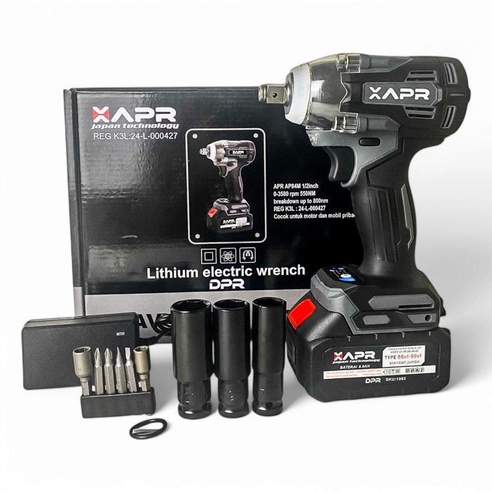 XAPR IMPACT WRENCH TYPE AP84M 550NM BATERAI 10CELL 88VF LXT FULLSET ACCESORIS