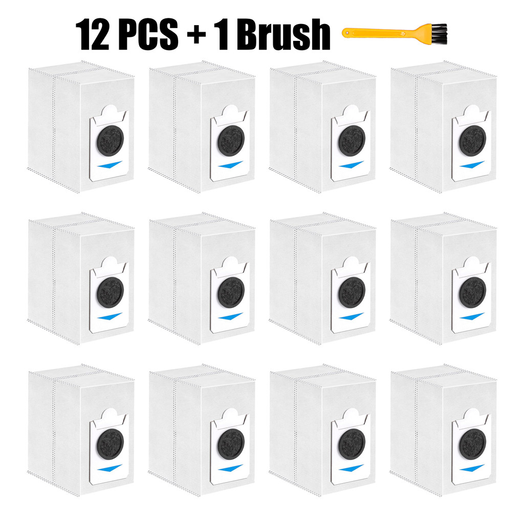 12 Pack Dust Bags Only Compatible With ECOVACS DEEBOT X2 COMBO / T30S COMBO / T30S COMBO COMPLETE