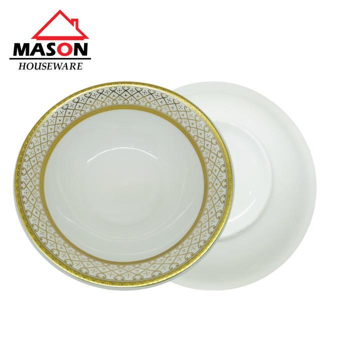 Mason Set Hampers/ Piring Keramik/Piring Saji/Piring Salad/ Piring Ceper/ Mangkuk/ Piring Segi/ Set