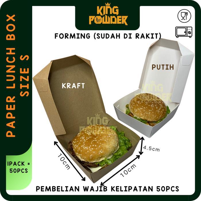 Paper lunch Box ukuran S / Box Burger / Lunch Box M / Lunch Box L