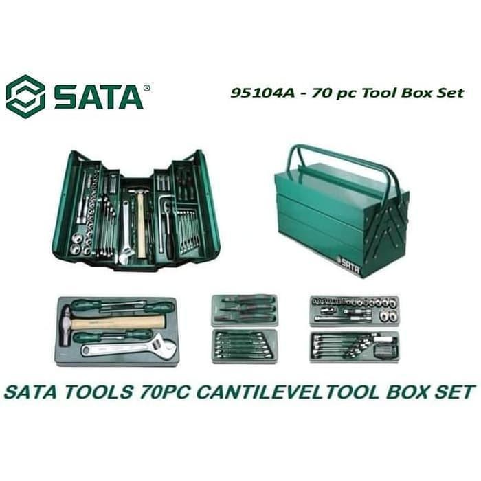 SATA 95104A-70 12PT CANTILEVER MECHANIC TOOL BOX SET 70PC TOOL KIT SET
