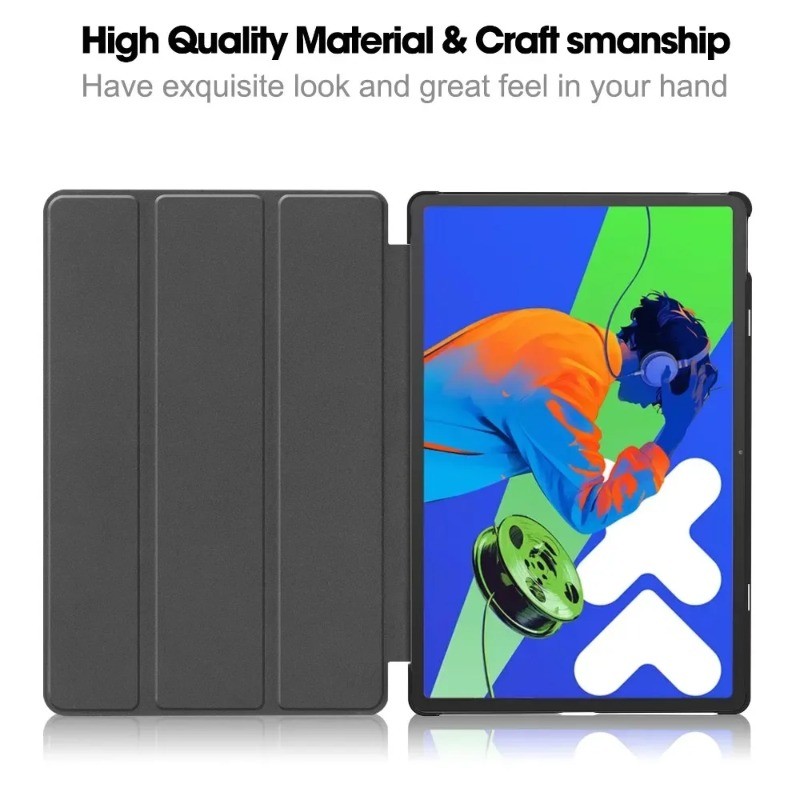 For Xiaoxin Pad Pro 12.7 2025 Tri-Folding Stand Smart Tablet Case for Lenovo XiaoxinPad Xiaoxin Pad