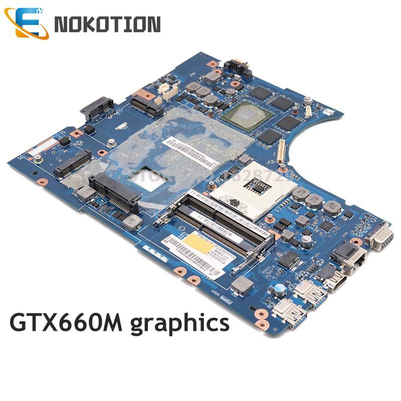 NOKOTION For Lenovo Ideapad Y580 laptop motherboard QIWY4 LA-8002P HM76 PGA989 DDR3 GTX660M 2G