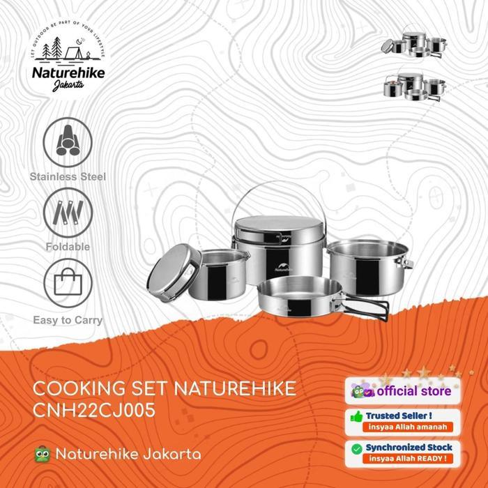 COOKING SET / NESTING / PANCI STAINLESS CAMPING NATUREHIKE NH22CJ005