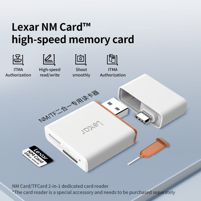Original Lexar NM Card with Card Reader 128GB 256GB 512GB Memory Card for Huawei Phone Flash nCARD