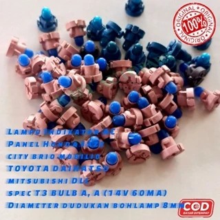 Lampu Indikator AC Panel Honda Jazz city brio mobilio spec T3 BULB A, A (14V 60MA)Diameter dudukan b