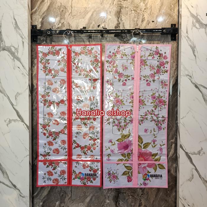 "New" HANAFIA RAK JILBAB JUMBO MOTIF BUNGA / TEMPAT HIJAB JUMBO GANTUNGAN JILBAB RAK HIJAB HANGER