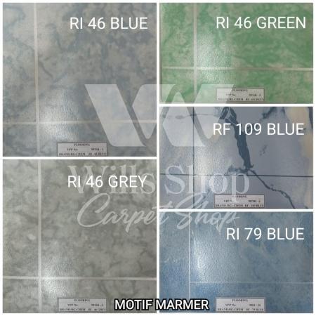 "New" Karpet Vinyl Korea Lantai Plastik Motif Kayu - Pasir - Motif Marmer