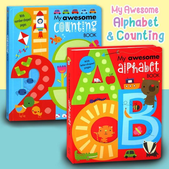 My Awesome Alphabet & My Awesome Counting Book with fun & shaped pages