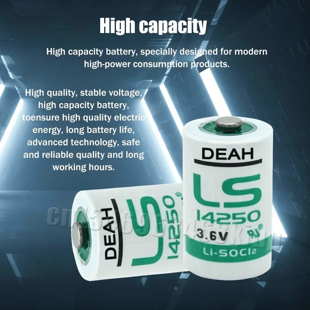 100PCS 100% New LS14250 R6 L14250 14250 1/2AA TL-5902 ER14250 3.6V Lithium Battery For CNC Machine