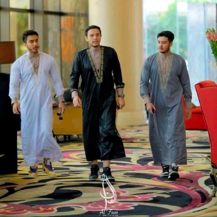 Stok Baru jubah slimfit king Salman jubah pria slimfit gamis jubah pria muslim