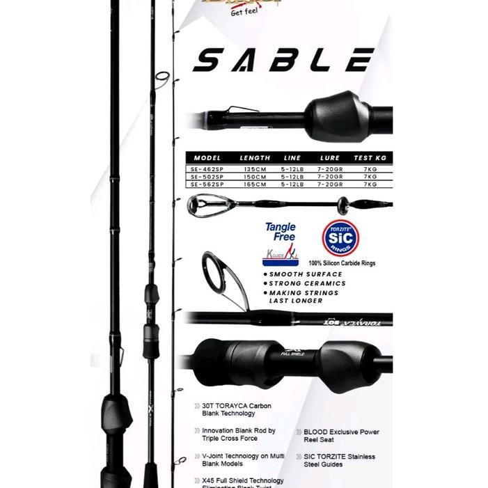 Joran blood sable triple X cross carbon solid full black