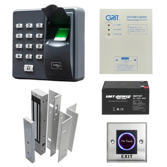 Zkteco Fingerprint X6 Paket Akses Door Fingerprint Access Control dengan Sensor Sidik Jari Kartu