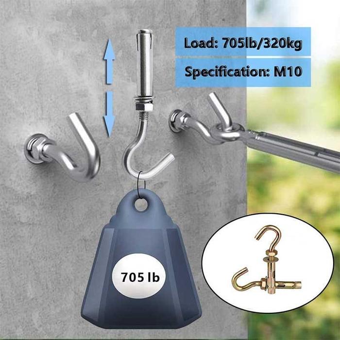 Terlaris Hook Dynabolt Gantung Dynabolt Hook Bolt M6 M8 8mm 10mm 20PCS Mudah Pasang untuk Gantung
