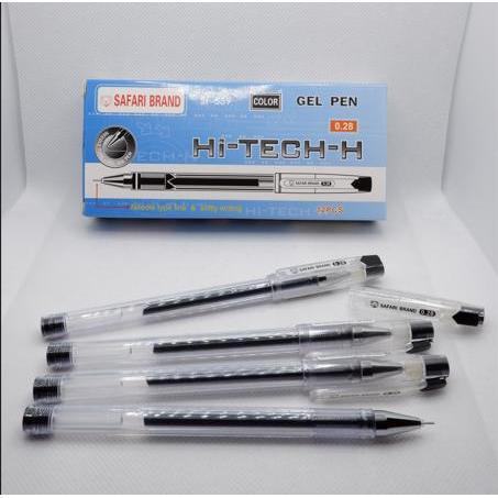 MNTB (12PCS) HITAM PULPEN BALLPOINT PENA POLPEN HI-TECH HITECH 0.28 MM MURAH BAGUS SAFARI BRAND