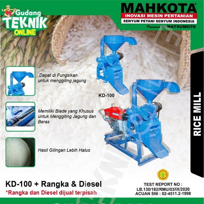 Mesin Penggiling Padi MAHKOTA KD100 / Rice Polisher Beras Kebi Mini KD 100 Mesin Giling Poles Slep P