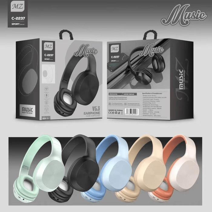 Logitechmeetion - Headphone Bluetooth C-2237 Gaming Wireless Earphone Sport Over Ear Headset Bando