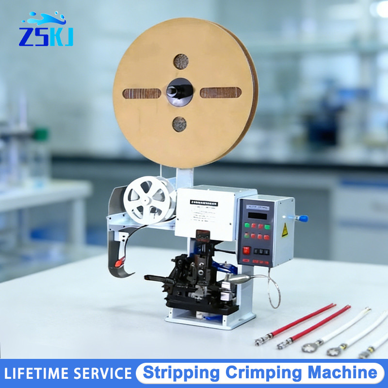Fully Automatic Horizontal Terminal Crimping Wire Stripping Machine AWG36-AW20 Multicore Wires Cable