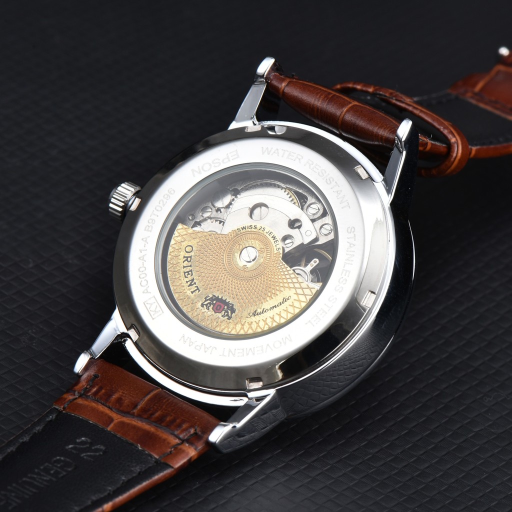 Orient Double Lion Watch Refurbished Japanese Fully Automatic Mechanical Watch Hollowed Out Business