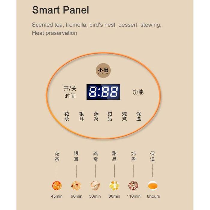 TEKO LISTRIK PEMANAS AIR MINUMAN ELECTRIK KATLE PORTABLE PENGATUR WAKTU OTOMATIS SMART LED