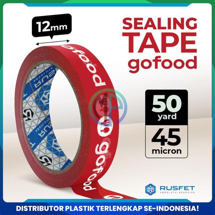 Lakban Isolatip Selotip 12mm x 50yard GOFOOD Printing Makanan Online