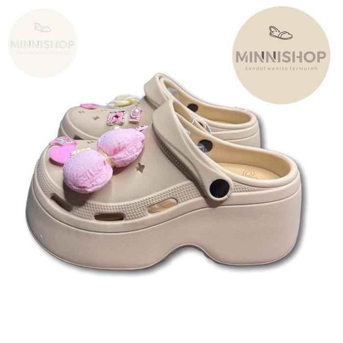 Sepatu sandal wanita POMPOM premium ringan empuk kokoh nyaman anti slip lentur sandal karet Jelly
