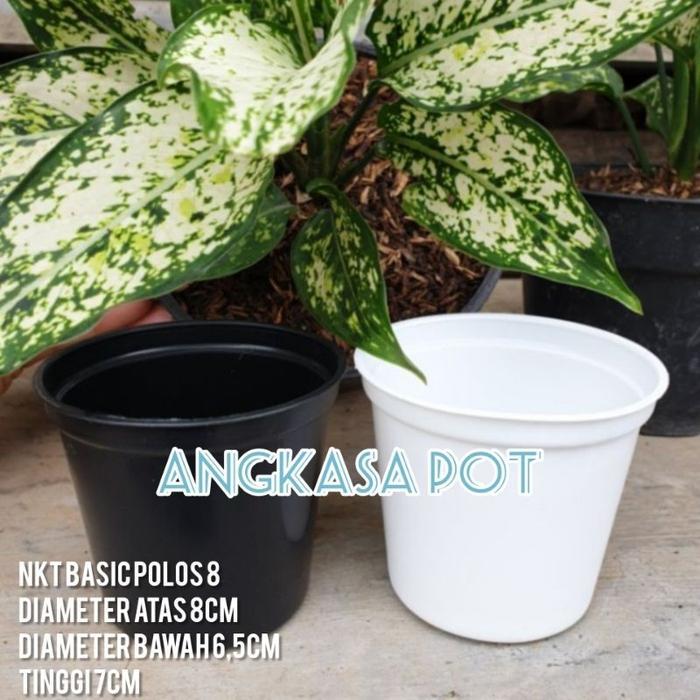 Pot bunga pelastik NKT POLOS kecil 8 cm Pot Basic Mini Pot Kaktus Pot