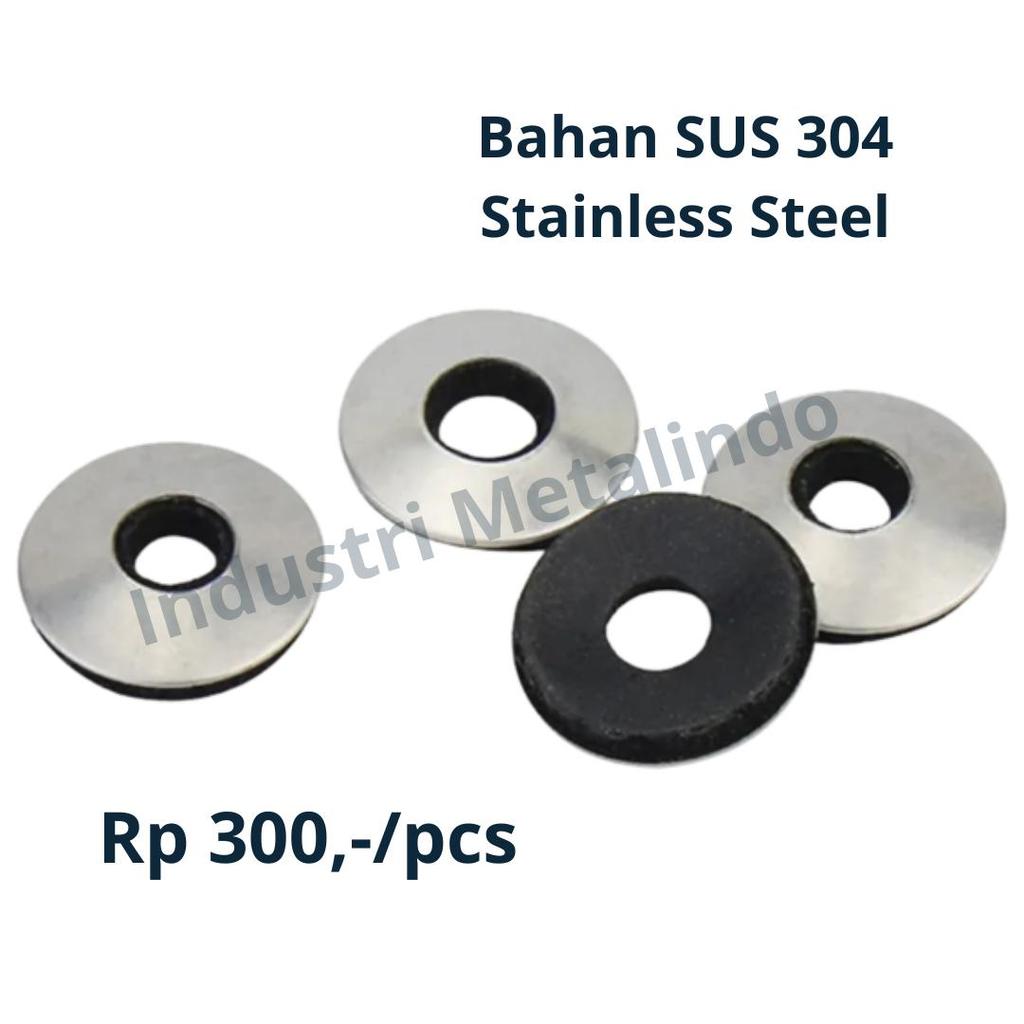 Ring Sekrup Roofing #12 x 16MM / Seal Roofing #12 x 16MM / EPDM Washer SUS 304 Stainless Steel 1 Pac