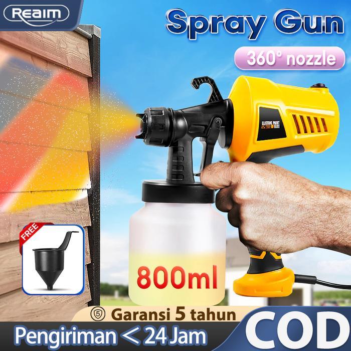 Alat Penyemprot Cat Elektrik Multifungsi REAIM, Alat Penyemprot Cat 450W 800ML, Alat Penyemprot Cat