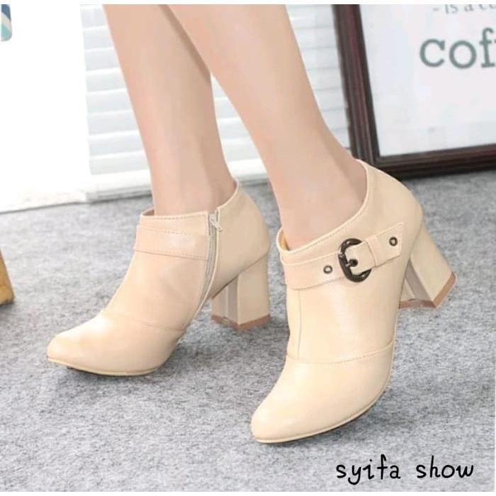 Aerostreet - Sepatu Boots Wanita Terbaru Heels 7Cm