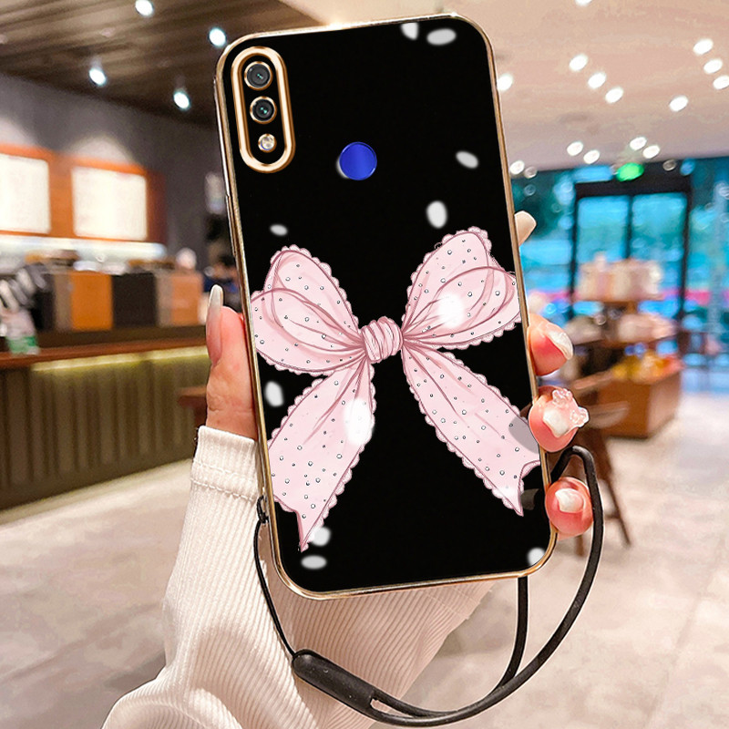 Casing Hp Untuk Xiaomi Redmi Note 7 Note 7s Note 7 Pro Case Pink ribbon pelapisan Kekinian Cesing si