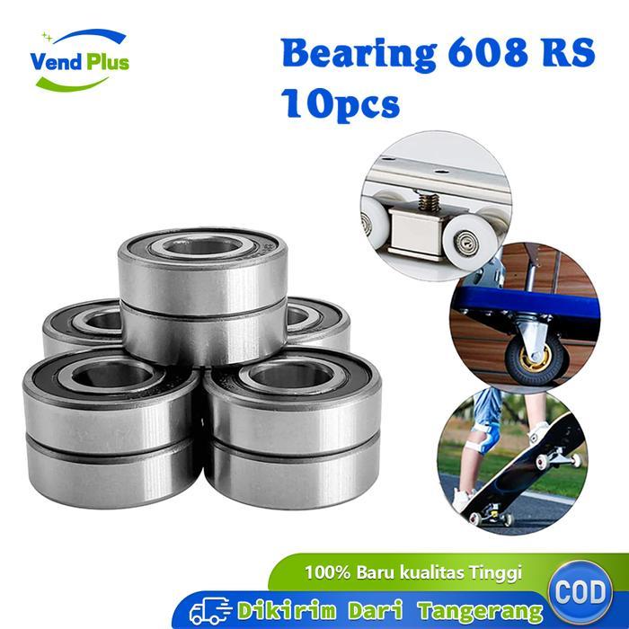 10pcs/pack Bearing 608 RS Roda Depan Sepeda, Kipas Angin, Gerinda, Skateboard