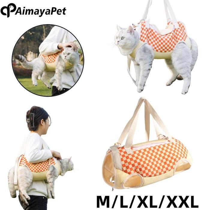 AimayaPet Tas Gendong Ransel Anjing Kucing Pet Cargo Tas/ Tas Kucing Gendong/ Tas Gendong Anjing