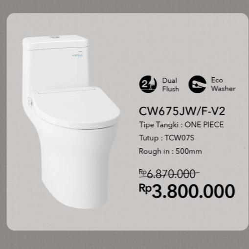 Kloset Duduk TOTO CW675J One Piece Toilet - TCW07S
