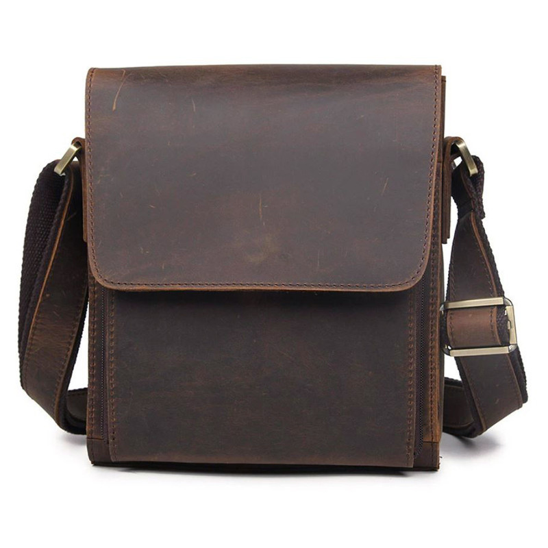 Vintage Fashion Genuine Leather Men Shoulder Bags Leather Messenger Bags men Crossbody bag Casual