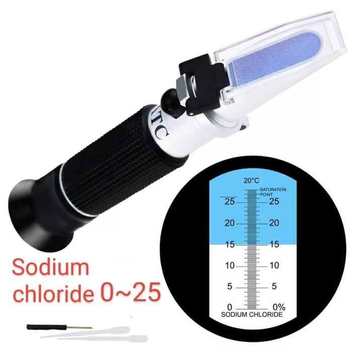 Refractormeter Sodium Chloride Alat Ukur Kadar Nacl Sodium Chloride Terbaru 