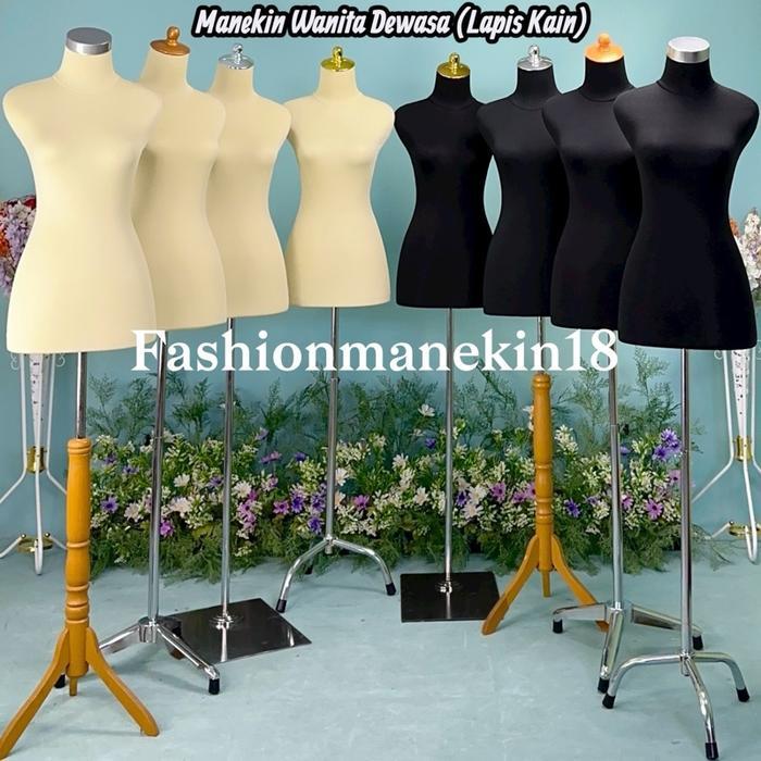 Terbaru Manekin Wanita Dewasa Setengah Badan Lapis Kain + Patung Baju Wanita + Patung Jahit Wanita