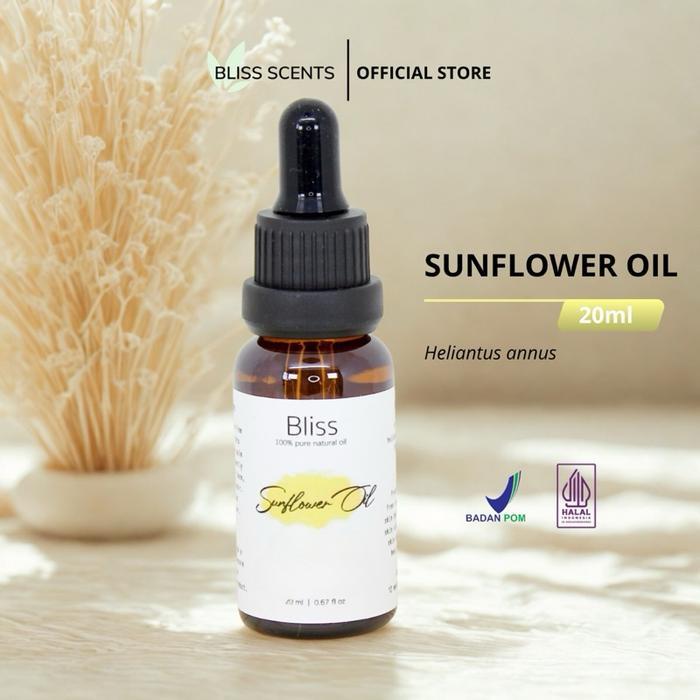 Sunflower Oil 20Ml Face Body Oil Carrier Oil Minyak Tubuh Pelembab