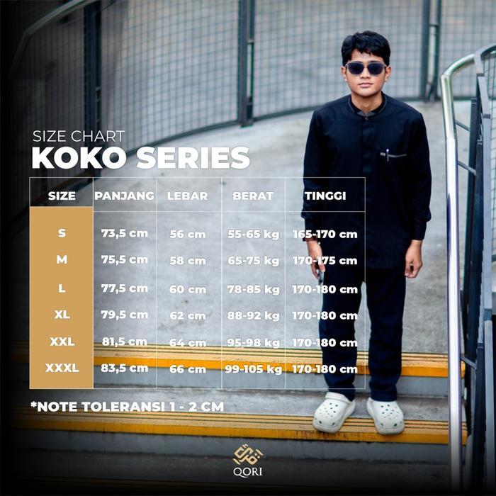 Stok Baru Qori Haibah Baju Koko Kerah Gamis (Lengan Manset) SH1-2