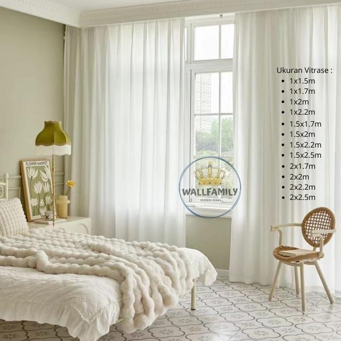 Vitrase Gorden Tirai Pelapis Gorden Highquality Jendela Dekorasi