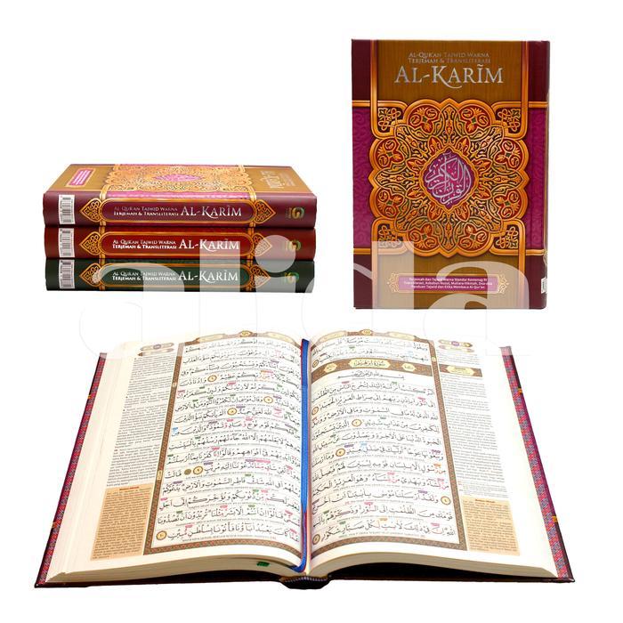 AL-QURAN TERJEMAH LATIN AL-KARIM UK A5 ALQURAN TAJWID WARNA DAN TERJEMAHAN ALKARIM