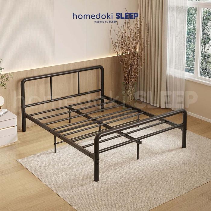Terbaru! Homedoki Clalitebed Series / Kai Ranjang Besi Industrial Minimalis / Divan Ranjang Besi