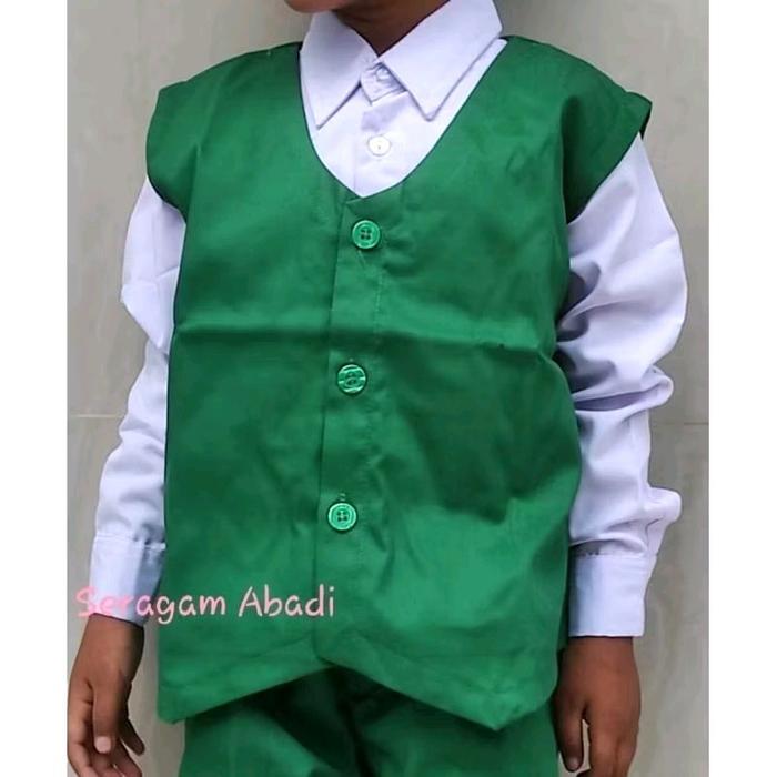 ASLI Rompi hijau, merah sekolah tk, sd, mi, bahan navara japan drill READY STOCK