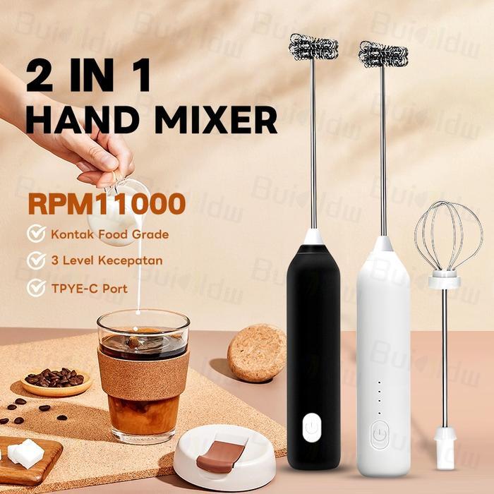 Philips - Hand Mixer Mini Hand Blender Portable Milk Frother Handheld Electric Whisk 3 Speed