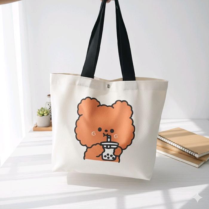 Tas bekal bear / Tote bag bear ukuran besar Wanita Makanan