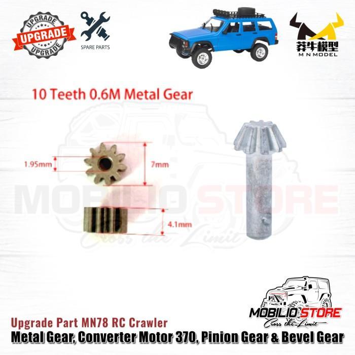 UPGRADE PART MN78 METAL GEAR CONVERTER 370 PINION & BEVEL GEAR MN 78
