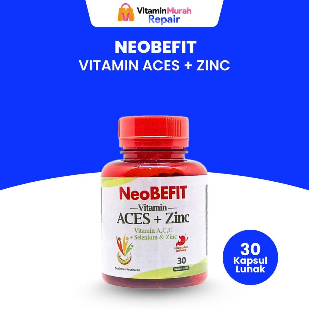 NeoBEFIT Vitamin A C E Selenium + ZINC ISI 30 & 100 KAPSUL LUNAK